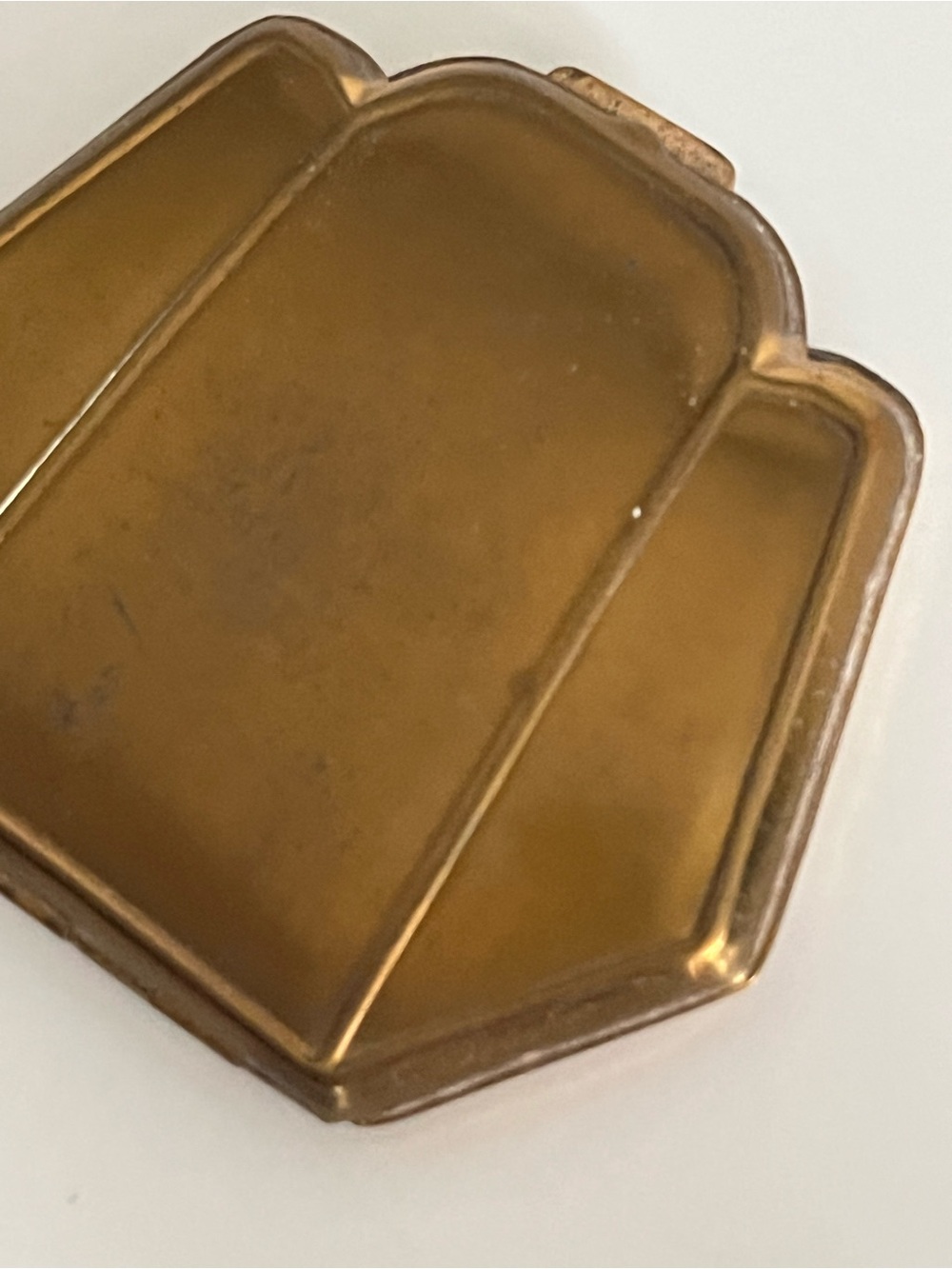Vintage Art Deco Powder Compact Mirror & Powder Puff Case - Picture 3 of 10